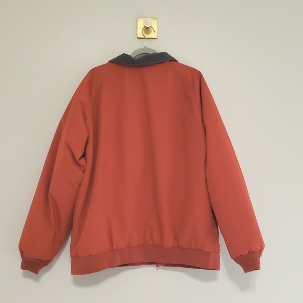 Lands' End Insulated Bomber Jacket Men XL Rust Orange Outdoor Work Trail Winter - Picture 3 of 12